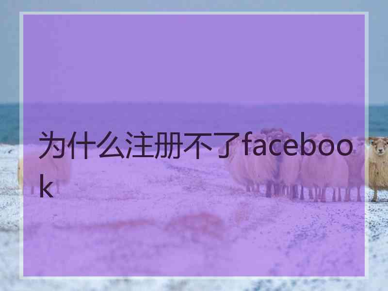 为什么注册不了facebook