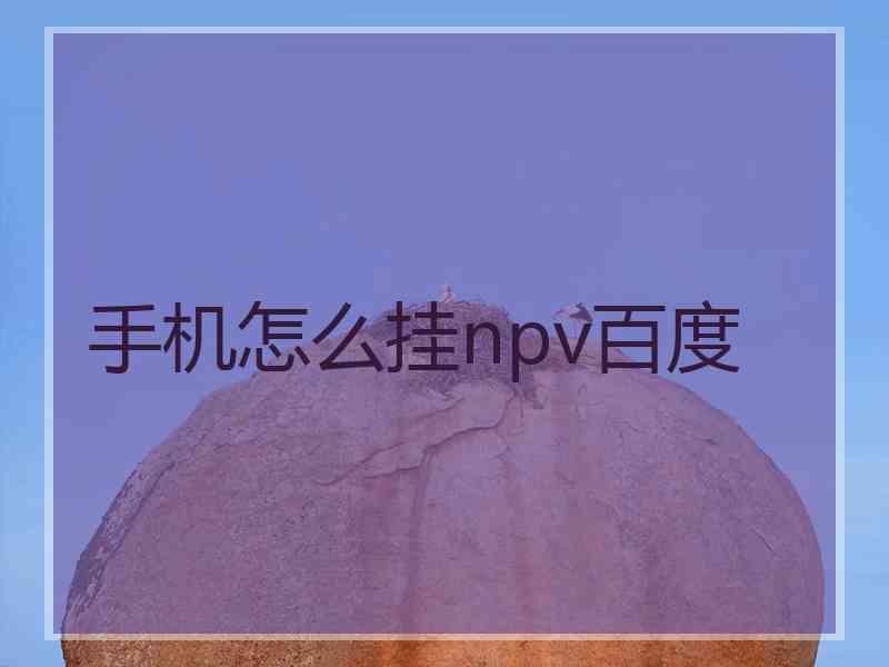 手机怎么挂npv百度